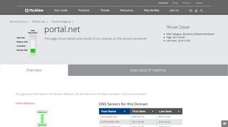 
                            6. portal.net - Domain - McAfee Labs Threat Center