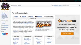 
                            6. Portal:Organized play - MTG Wiki