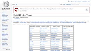 
                            1. Portal:Physics/Topics - Wikipedia