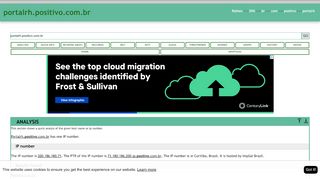 
                            6. Portalrh.positivo.com.br has one IP number. The IP number ...