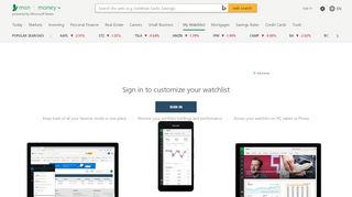 
                            10. Portfolio manager and stock watchlist - MSN Money