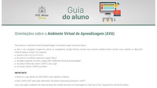 
                            8. Pós-graduação PUC Minas Virtual |Guia do Aluno