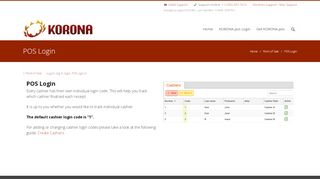 
                            2. POS Login » KORONA.pos Manual