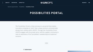 
                            7. Possibilities Portal | UNOPS