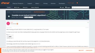 
                            5. Possible to set default DNSSEC algorithm? | cPanel Forums