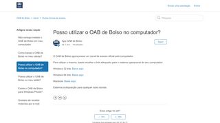 
                            4. Posso utilizar o OAB de Bolso no computador? – OAB de Bolso