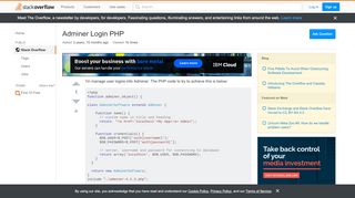 
                            3. post - Adminer Login PHP - Stack Overflow