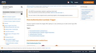 
                            3. Post Authentication Lambda Trigger - Amazon Cognito