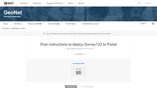 
                            5. Post instructions to deploy Survey123 to Portal | GeoNet, The Esri ...