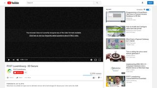 
                            3. POST Luxembourg - 3D Secure - YouTube