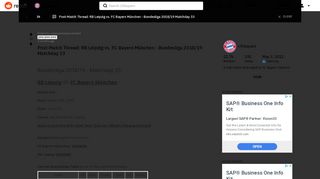 
                            1. Post-Match Thread: RB Leipzig vs. FC Bayern München ...