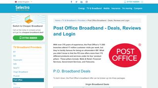 
                            5. Post Office Broadband - Deals, Reviews and Login