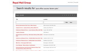 
                            4. Post Office Success Factors Jobs - Royal Mail Group Jobs