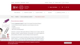 
                            5. Posta elettronica studenti | Università di Padova