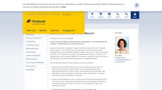 
                            9. Postbank: 288.000 Euro für die Aktion Mensch