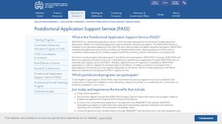 
                            6. Postdoctoral Application Support Service (PASS) | AAOMS