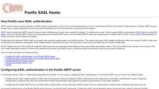 
                            4. Postfix SASL Howto