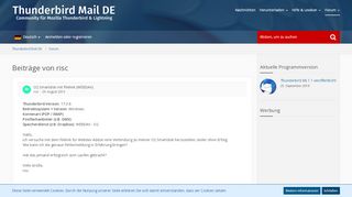 
                            5. Posts by risc - Thunderbird Mail DE