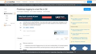 
                            5. Postsharp logging to a text file in C# - Stack …