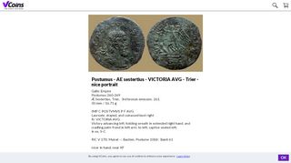 
                            9. Postumus - AE sestertius - VICTORIA AVG - Trier - nice portrait