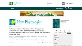 
                            4. Potassium nutrition of ectomycorrhizal Pinus pinaster ...
