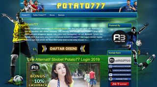 
                            4. Potato777 | Link Alternatif Sbobet | Login SBOBET Indonesia ...