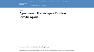 
                            3. Poupatempo Agendamento → Como agendar …