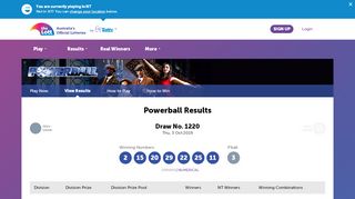 
                            9. Powerball Results | Australia's Official Lotteries | …