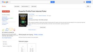 
                            6. Powerful Profits From Internet Poker - Page 183 - Google Books Result