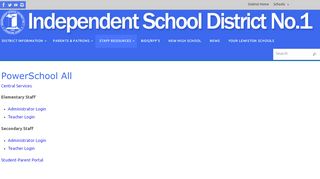 
                            10. PowerSchool All – Independent School District No. 1