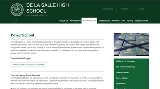 
                            9. PowerSchool - De La Salle High School