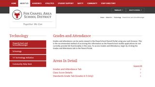 
                            4. PowerSchool Grades and Attendance - Fox Chapel Area School District