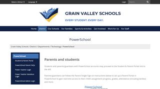 
                            3. PowerSchool - Grain Valley Schools