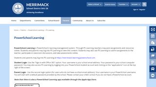 
                            9. PowerSchool Learning / PS Learning - Merrimack