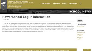 
                            6. PowerSchool Log-in Information - …