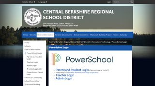 
                            6. PowerSchool Login - Central Berkshire Regional …