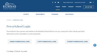 
                            8. PowerSchool Login - Richland School District - …