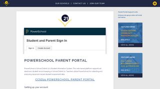 
                            10. PowerSchool Parent Portal - CCSD21