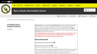 
                            4. PowerSchool Parent Portal / Overview - Spartanburg District Five