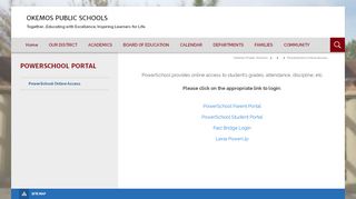 
                            9. PowerSchool Portal / PowerSchool Online Access