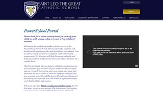 
                            9. PowerSchool Portal | St Leo SchoolOakland