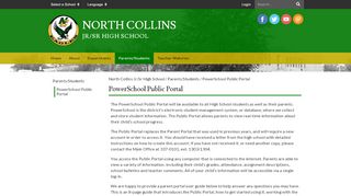 
                            7. PowerSchool Public Portal - North Collins Jr/Sr High School