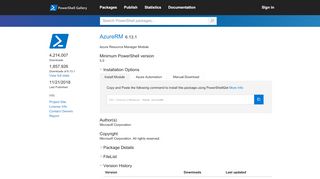 
                            3. PowerShell Gallery | AzureRM 6.13.1