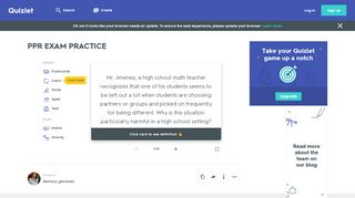 
                            6. PPR EXAM PRACTICE Flashcards | Quizlet