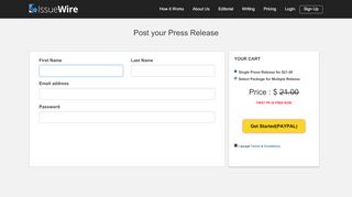 
                            3. PR Distribution Signup - issuewire.com