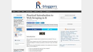 
                            9. Practical Introduction to Web Scraping in R | R-bloggers