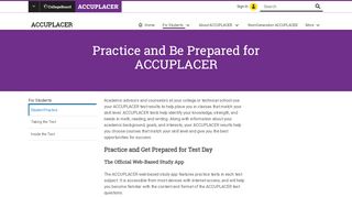 
                            6. Practice – ACCUPLACER – The College Board