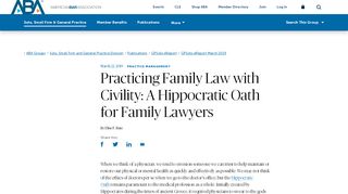 
                            8. Practicing Family Law with Civility: A Hippocratic Oath for ...