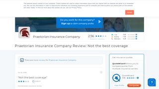 
                            9. Praetorian Insurance Company Review: Not the best coverage