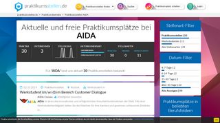 
                            6. Praktikum bei AIDA – freie Praktikumsplätze bei AIDA